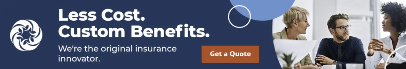 Banner promoting custom benefits with lower costs in insurance
