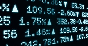 Numbers and percentages on a screen.